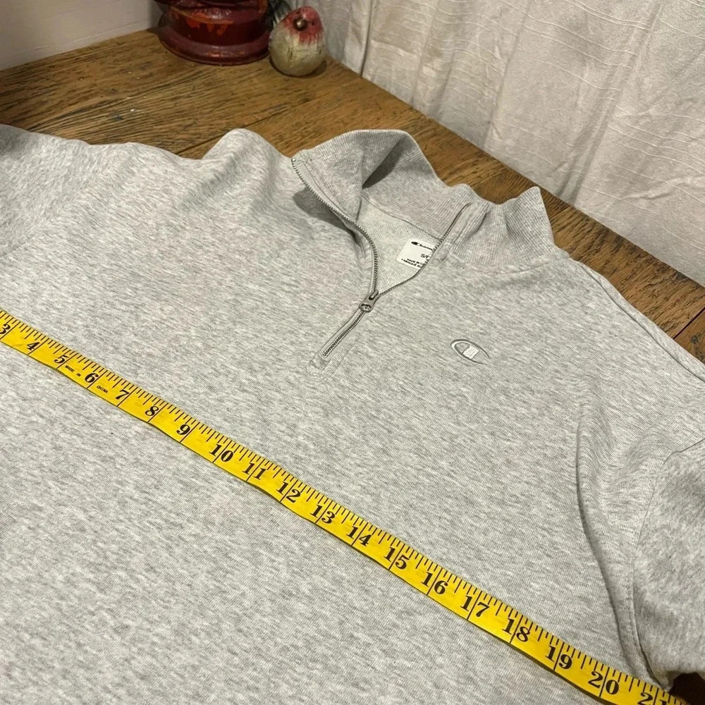 CHAMPION Gray 1/4 zip sweater size S - Picture 5 of 13